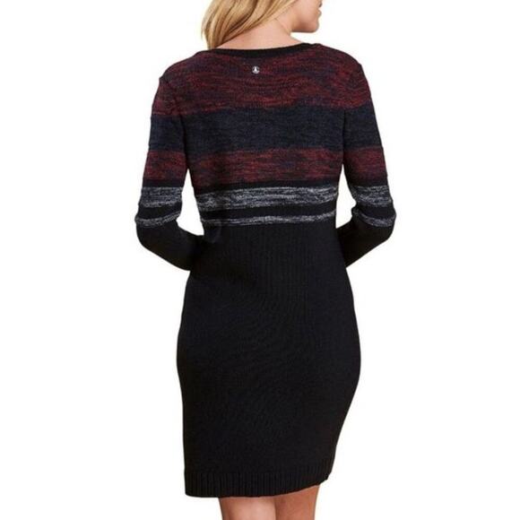 Barbour Sweater Dress Sz 12 Crew Neck Knit Navy Blue Coastal Collection - Picture 5 of 8